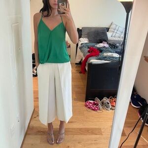 Lily White Green Tank Top